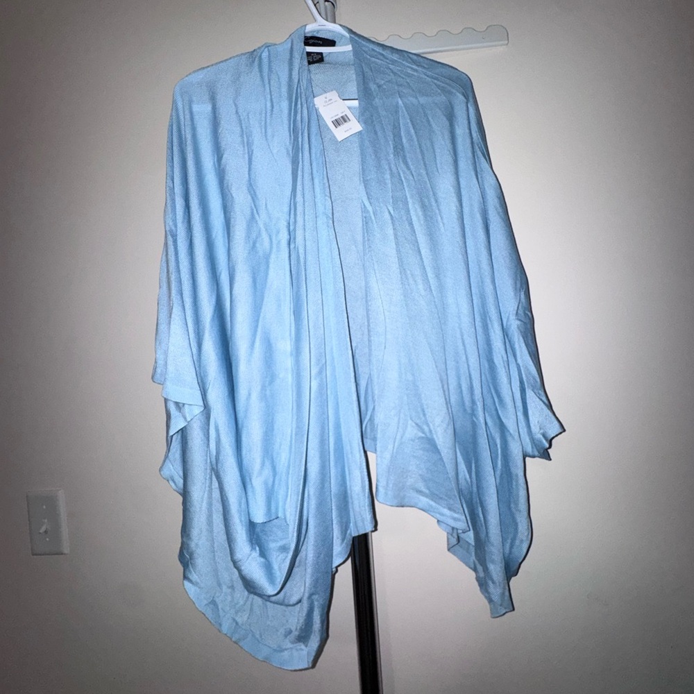 Cejon Sky Blue Open-Front Cardigan